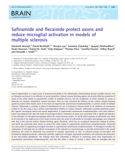 Safinamide and flecainide protect axons and reduce microglial