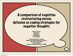 A comparison of cognitive restructuring versus defusion as coping