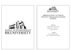 immediate effect of tens on spasticity and balance in
