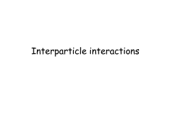 Interparticle interactions