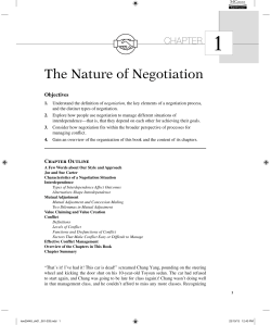 The Nature of Negotiation - McGraw Hill Higher Education