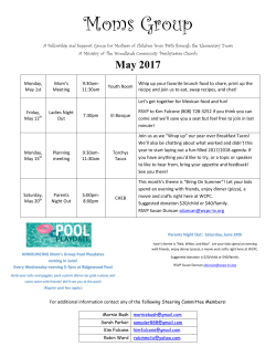 Moms Group - The Woodlands Community Presbyterian Church