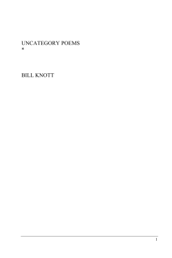 uncategory poems * bill knott