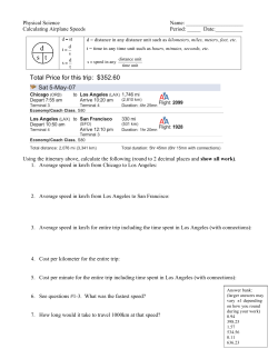 Airplane Speed Worksheet