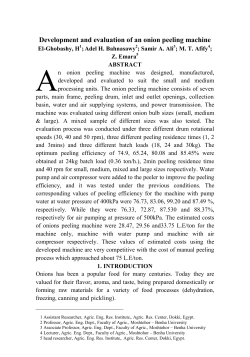 Development and evaluation of an onion peeling machine