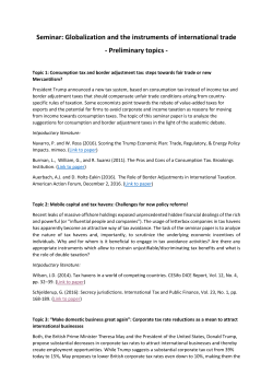 Seminar: Globalization and the instruments of international trade
