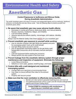 Anesthetic Gas Safety