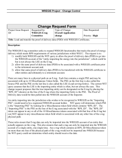 WREGIS NERC e-Tag Change Control Form (PCR 165)