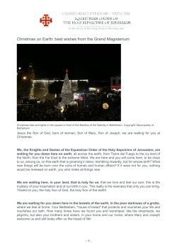 Christmas on Earth: best wishes from the Grand Magisterium