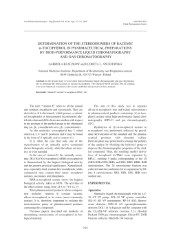 DETERMINATION OF THE STEREOISOMERS OF RACEMIC &alpha;