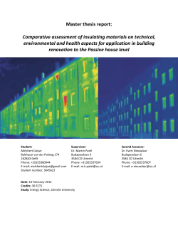 Master thesis report: Comparative assessment of insulating