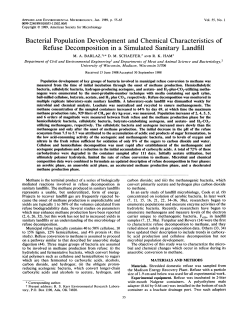 Bacterial Population Development and Chemical Characteristics of