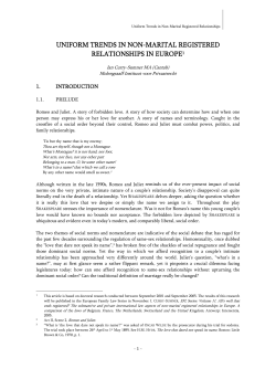 uniform trends in non-marital registered relationships in europe1