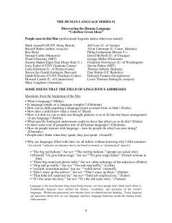 Discovering the Human Language: Colorless Green Ideas