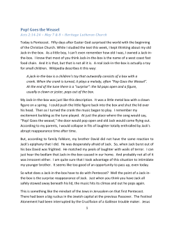 Pop! Goes the Weasel - Heritage Lutheran Church