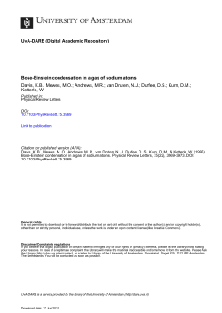 Bose-Einstein condensation in a gas of sodium atoms