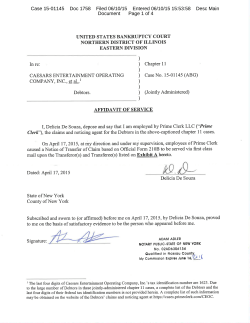 Case 15-01145 Doc 1758 Filed 06/10/15 Entered 06/10/15