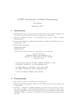 18.S997: Introduction to Matlab Programming