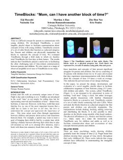 TimeBlocks: &ldquo;Mom, can I have another block of time?&rdquo;