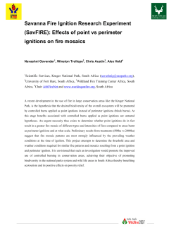 Savanna Fire Ignition Research Experiment