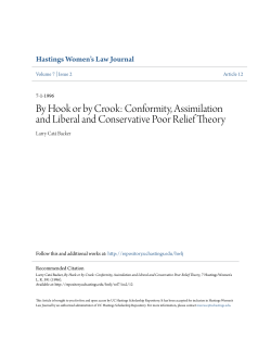 By Hook or by Crook: Conformity, Assimilation and - Backer-in-Law