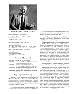 Eugene A. Cernan, Captain, USN (Ret.) Professional Background