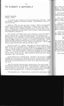 To Dissect a Butterfly - Digital Commons @ Butler University