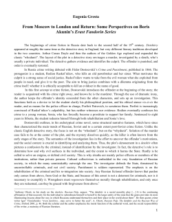 From Moscow to London and Return: Some Perspectives on Boris