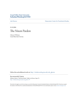 The Nixon Pardon - ScholarWorks@GVSU