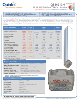 Quintel Product Datasheet QS86512-6 (700