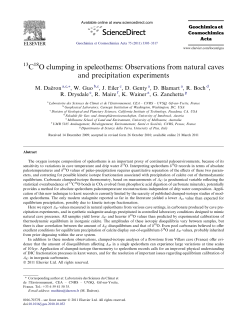 13C18O clumping in speleothems: Observations from