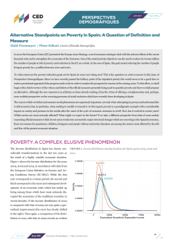 Alternative Standpoints on Poverty in Spain: A Question of Definition