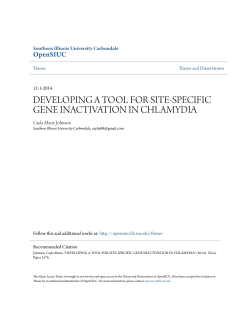 developing a tool for site-specific gene inactivation in