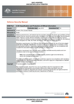 2.30 - Classification and Protection of Official Information