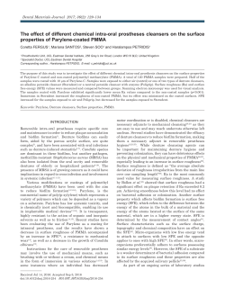 The effect of different chemical intra