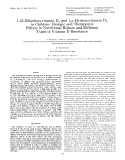 1,25-Dihydroxyvitamin D, and 1,~-Hydroxyvitamin D, in Children