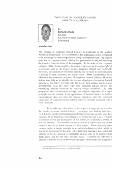 The Future of Corporate Limited Liability in Australia