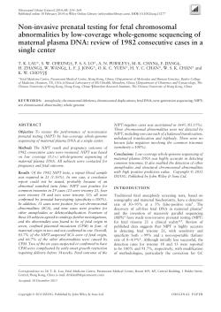 Non-invasive prenatal testing for fetal chromosomal abnormalities