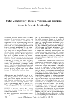 Status Compatibility, Physical Violence, and Emotional Abuse in