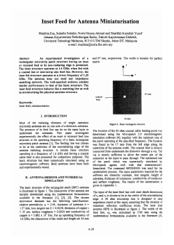 Inset Feed for Antenna Miniaturisation