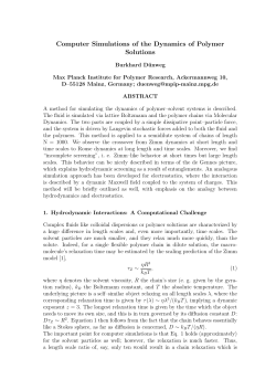 Computer Simulations of the Dynamics of Polymer Solutions