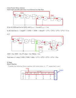 Clock Period/ Delay Analysis: Find longest possible path (time