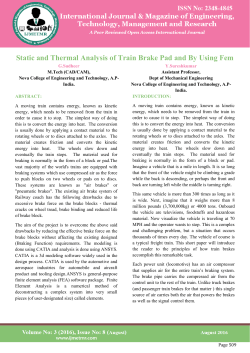 Static and Thermal Analysis of Train Brake Pad and By