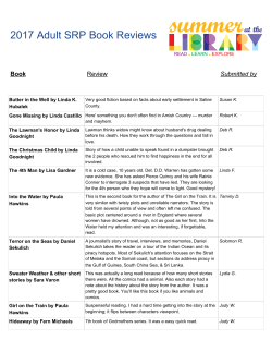 2017 Adult SRP Book Reviews