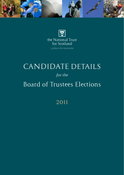 candidate detaiLS - National Trust for Scotland