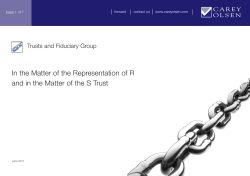 In the matter of Representation of Mrs C and in the matter of the S Trust