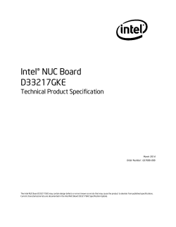 Intel&reg; NUC Board D33217GKE Technical Product Specification
