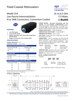 Model 254, low Passive Intermodulation High Pwer