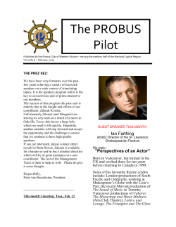 February 2013 - Probus Club of Western Ottawa