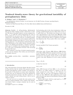 Nonlocal density-wave theory for gravitational